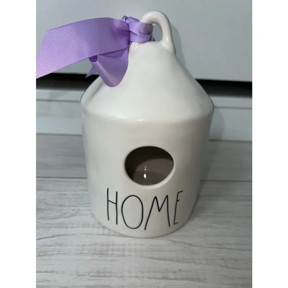 Rae Dunn Artisan Collection WHITE Round HOME Birdhouse NEW